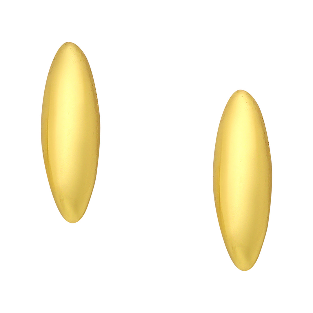 Gold Oval Earrings
