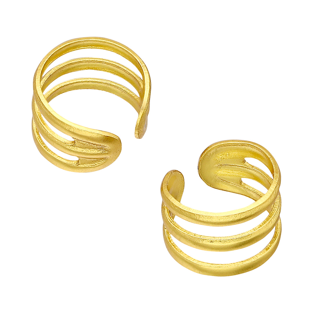 Gold Cuff Earrings