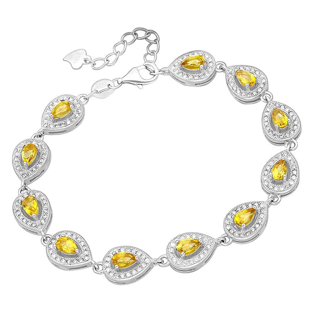 Citrine Silver Bracelet