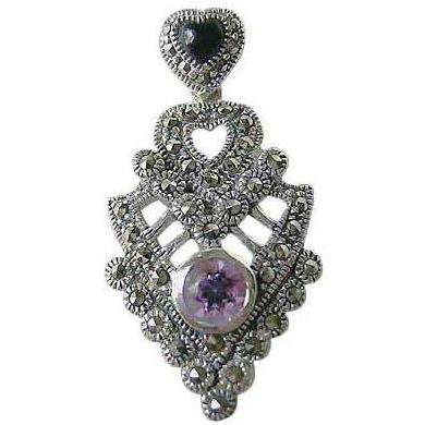 Amethyst Silver Pendant