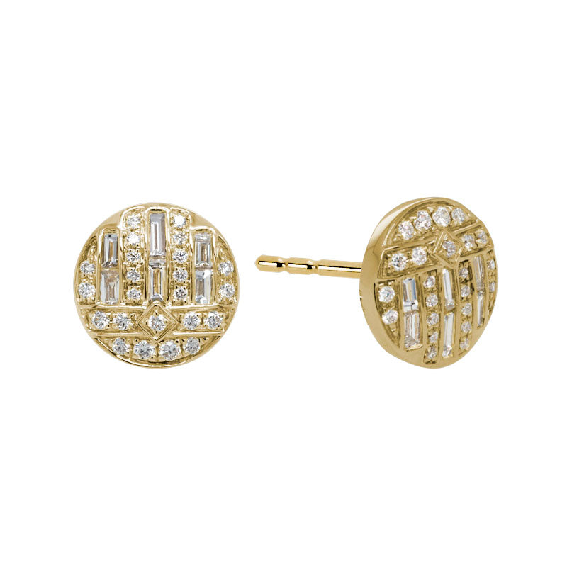 14K Gold Diamond Earrings