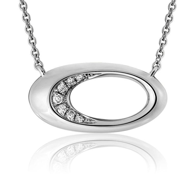 14K White Gold Diamond Necklace