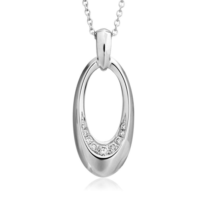 14K White Gold Diamond Necklace