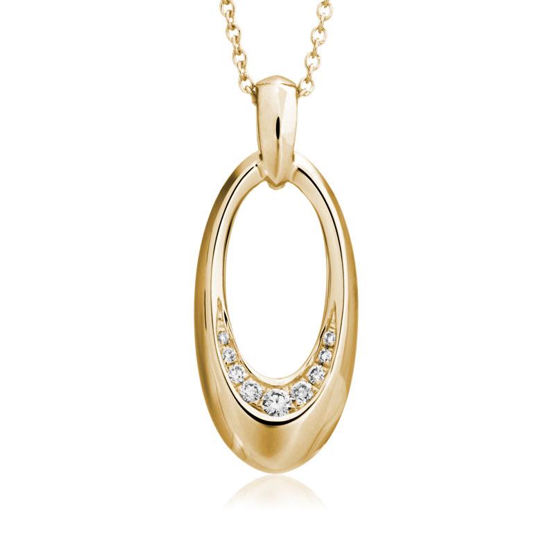 14K Yellow Gold Diamond Necklace