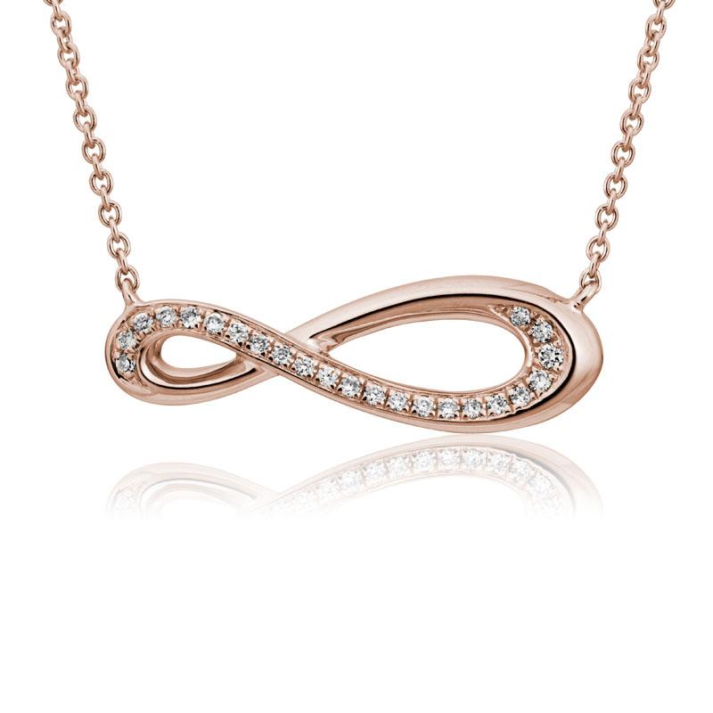 14K Rose Gold Diamond Necklace