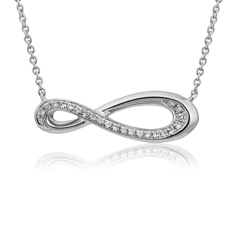 14K White Gold Diamond Necklace