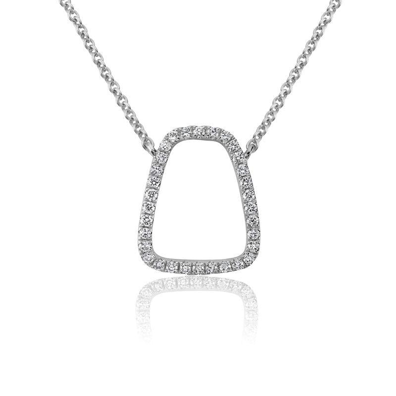 14K White Gold Diamond Necklace