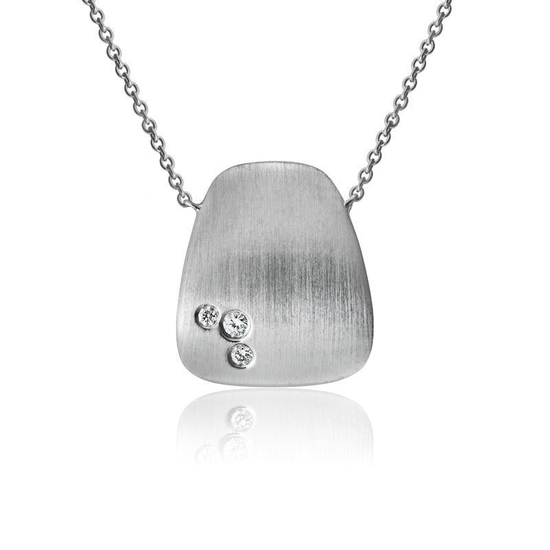 14K White Gold Diamond Necklace