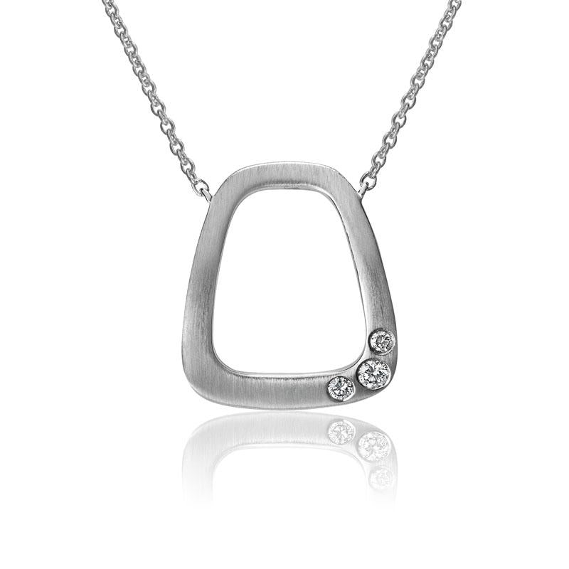 14K White Gold Diamond Necklace