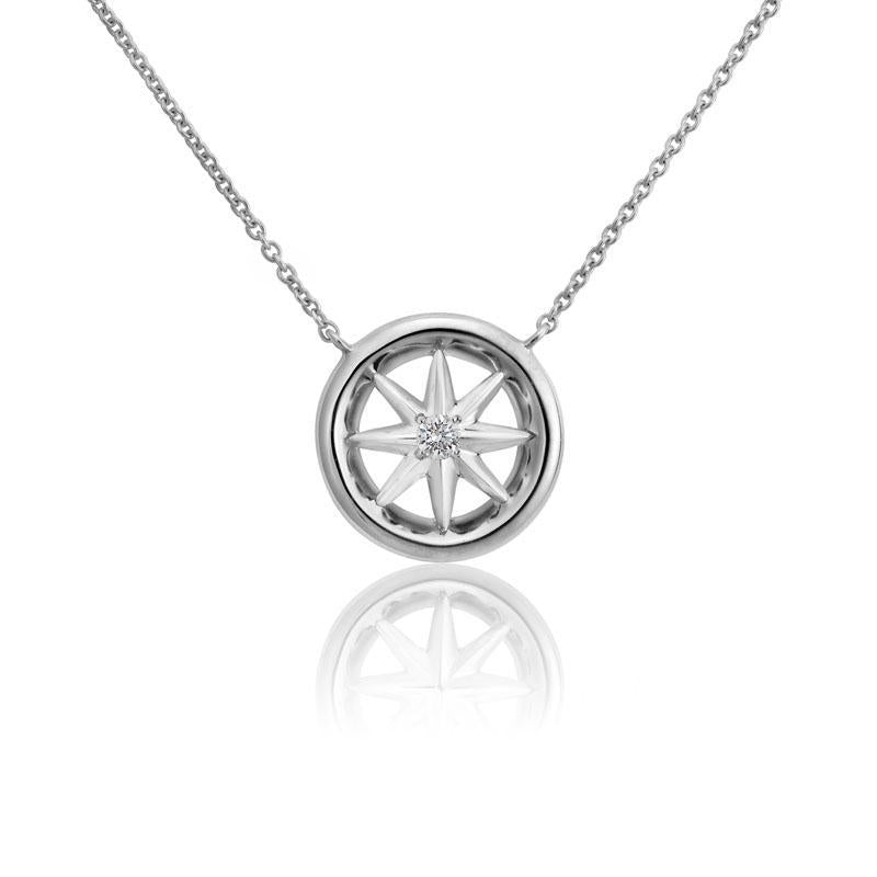 14K White Gold Diamond Necklace