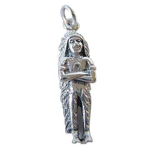 Silver Native American Chief Pendant