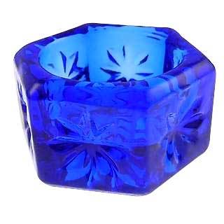 Cobalt Blue Hand Pressed Glass Ring Holder