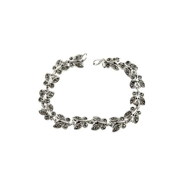 Silver Marcasite Butterfly Bracelet