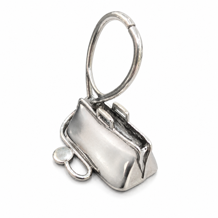 Sterling Silver Doctor’s Bag Miniature with Stethoscope – 1.70 Inch Medical-Themed Collectible