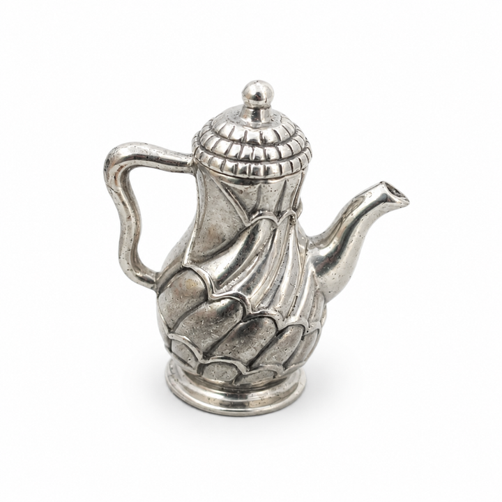 Sterling Silver Miniature Teapot with Removable Lid – 1.2 Inch Collectible Tea Pot