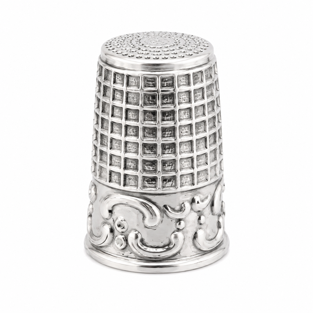 Sterling Silver Baby Duck Thimble – Ornate 925 Silver Collectible Sewing Thimble – 1 Inch Tall
