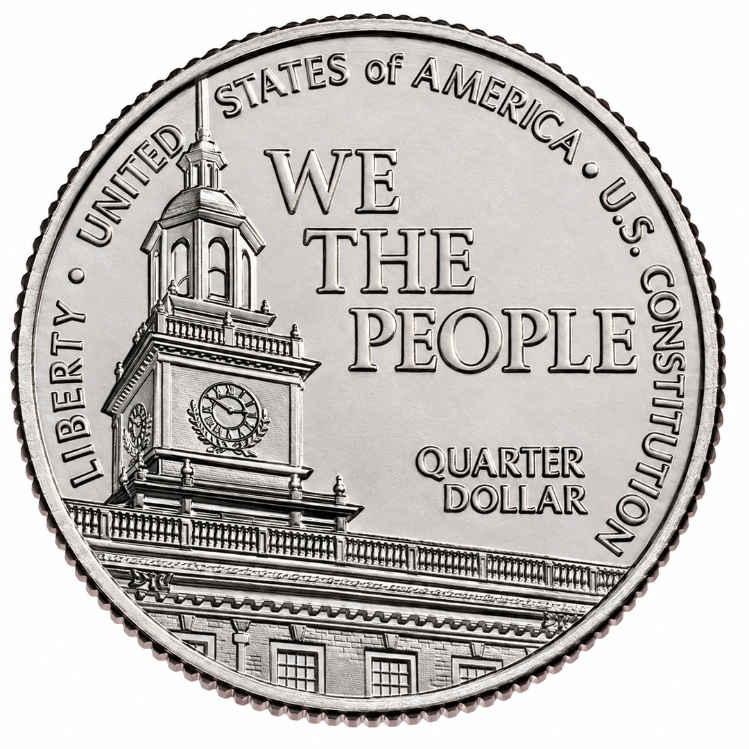 2026 We the People U.S. Constitution Quarter – Uncirculated America 250 Semiquincentennial Coin – Random P or D Mint Mark