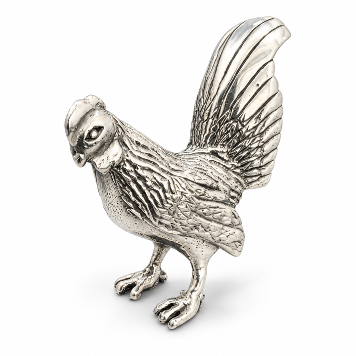Sterling Silver Chicken Hen Miniature Figurine – 1.2 Inch, 0.6 Troy Ounce