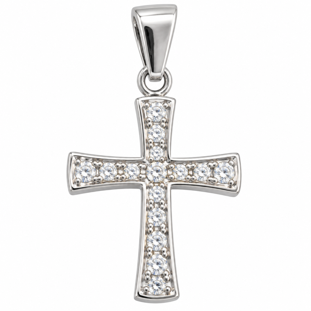 Free Christian Cross Pendant – Nearly 1 Inch with Bail | A Gift of Faith in Jesus Christ