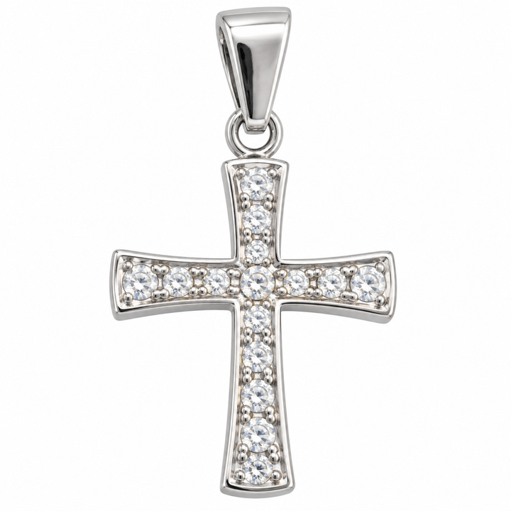 Free Christian Cross Pendant – Nearly 1 Inch with Bail | A Gift of Faith in Jesus Christ