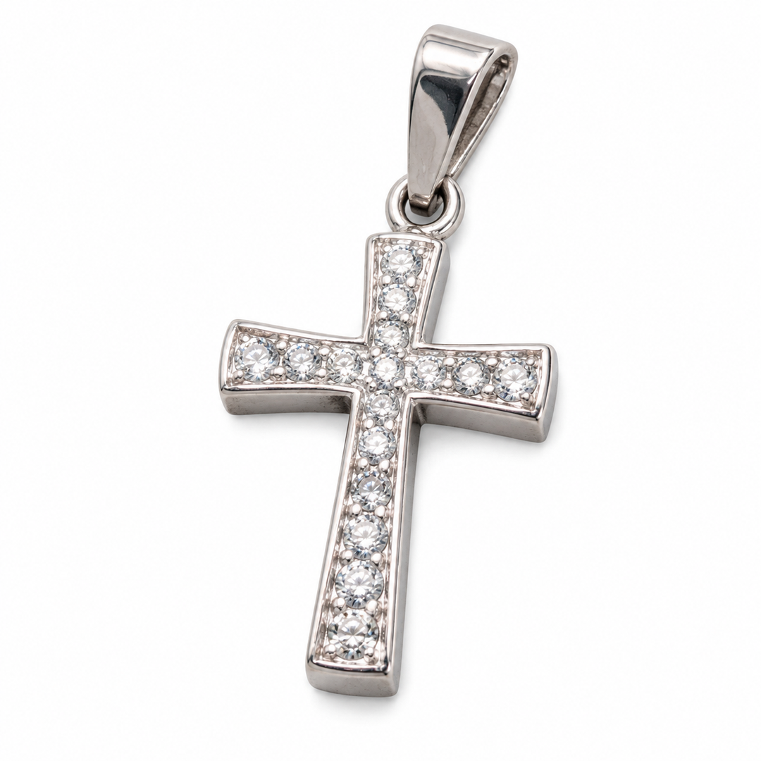 Free Christian Cross Pendant – Nearly 1 Inch with Bail | A Gift of Faith in Jesus Christ