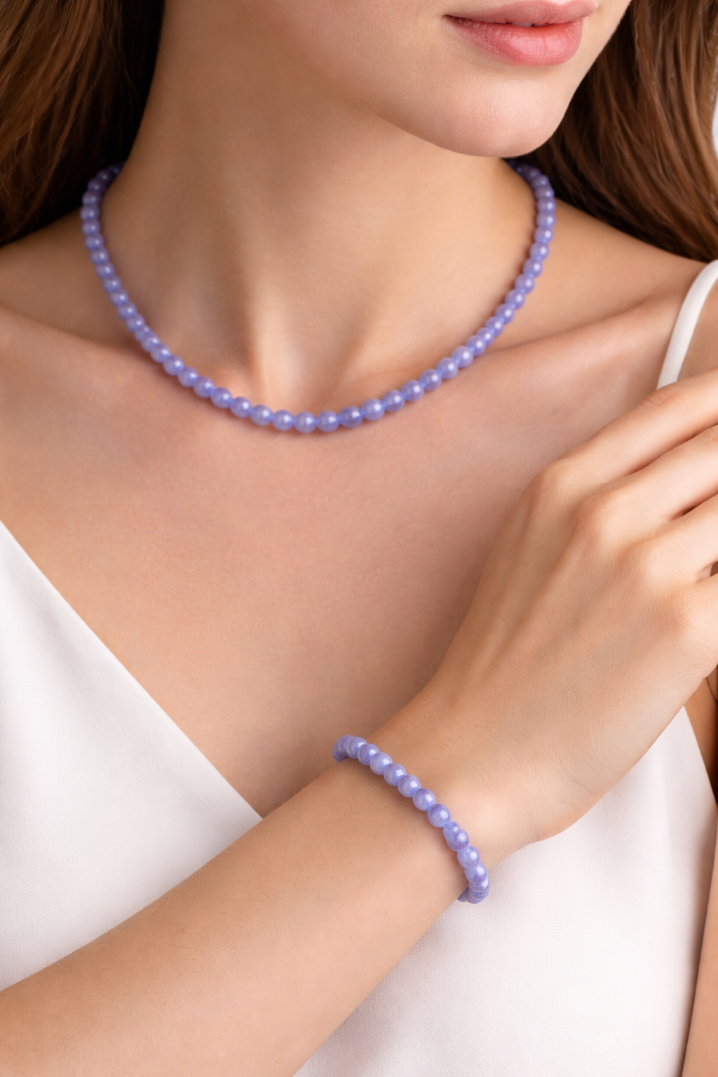 Tanzanite Stretch Bracelet – Natural Gemstone Beads