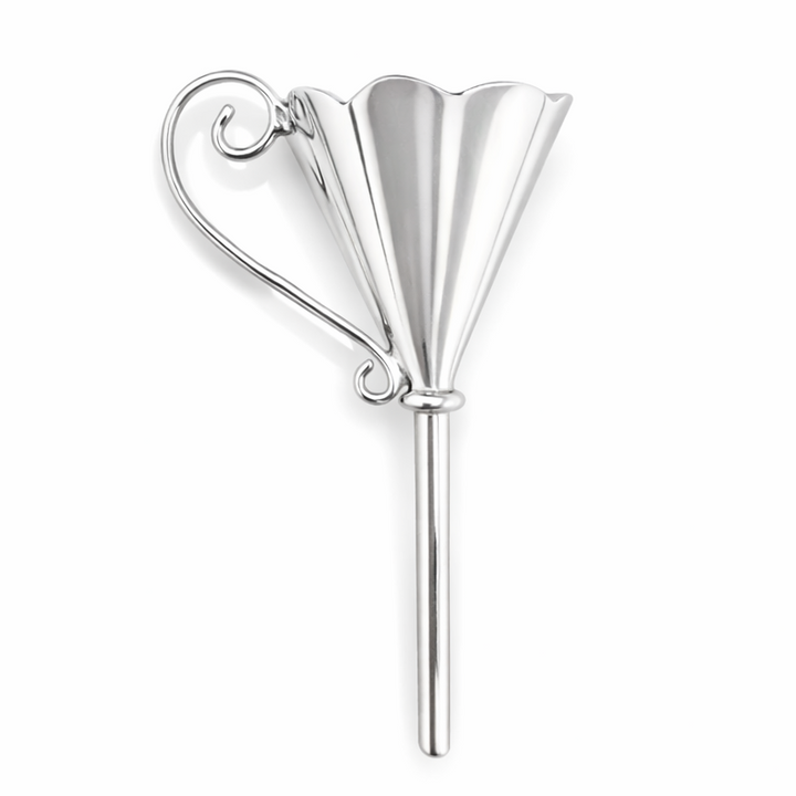 Sterling Silver Perfume Funnel Necklace Pendant – 1.65 Inch Vintage Style Fragrance Funnel Jewelry