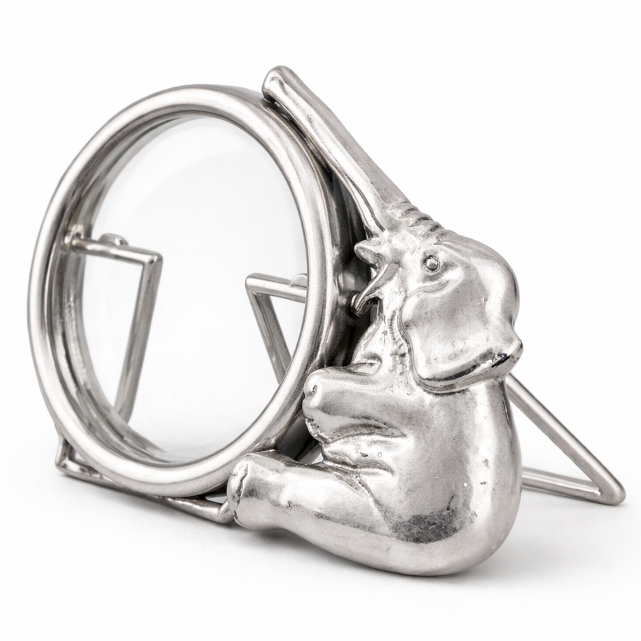 Sterling Silver Mini Picture Frame – 2" Wide Heavy Frame w/ Acrylic Insert (18.5 Grams)