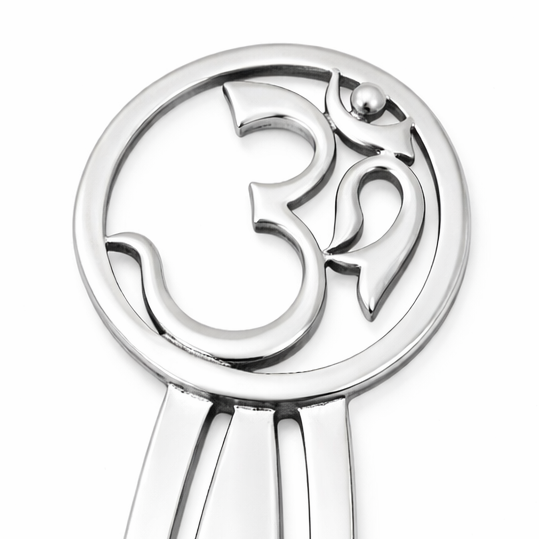 Sterling Silver Om Bookmark – 3.6" Hindu Om Symbol Book Mark | Yoga Meditation Gift