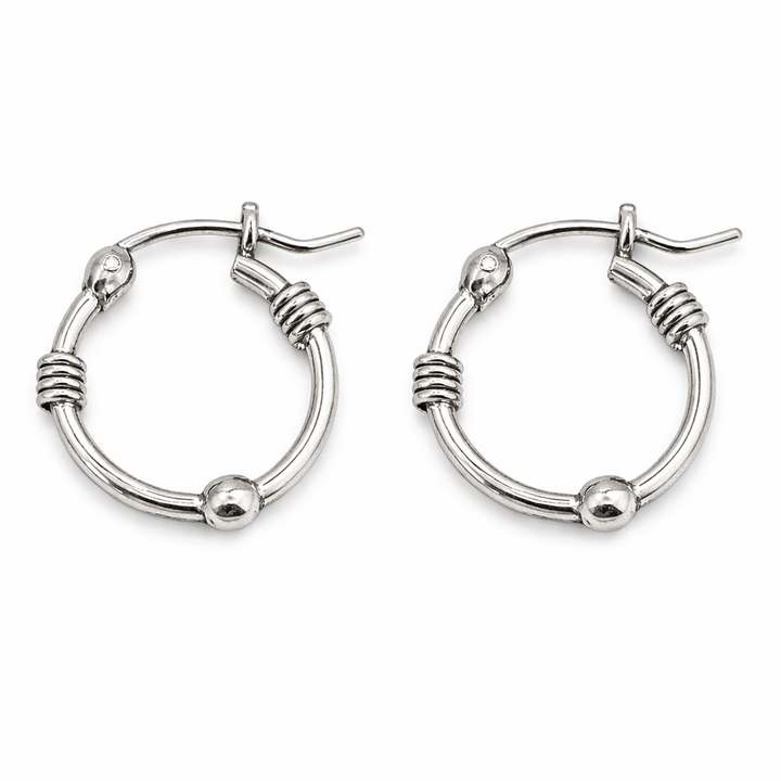 Sterling Silver Hoop Earrings – 0.6 Inch Classic 925 Silver Hoop Earrings