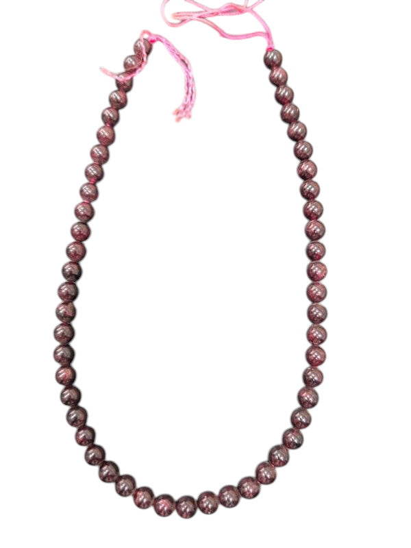 Natural Garnet Bead Strand – 7.7mm Round Garnet Gemstone Beads (Approx. 52 Beads per Strand)