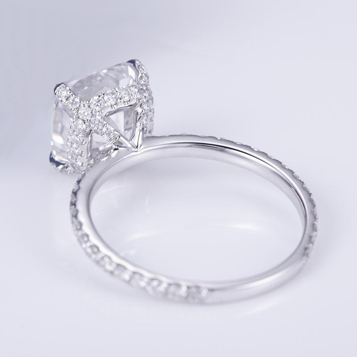 18K Gold 3.2 CT Created Diamond Ring