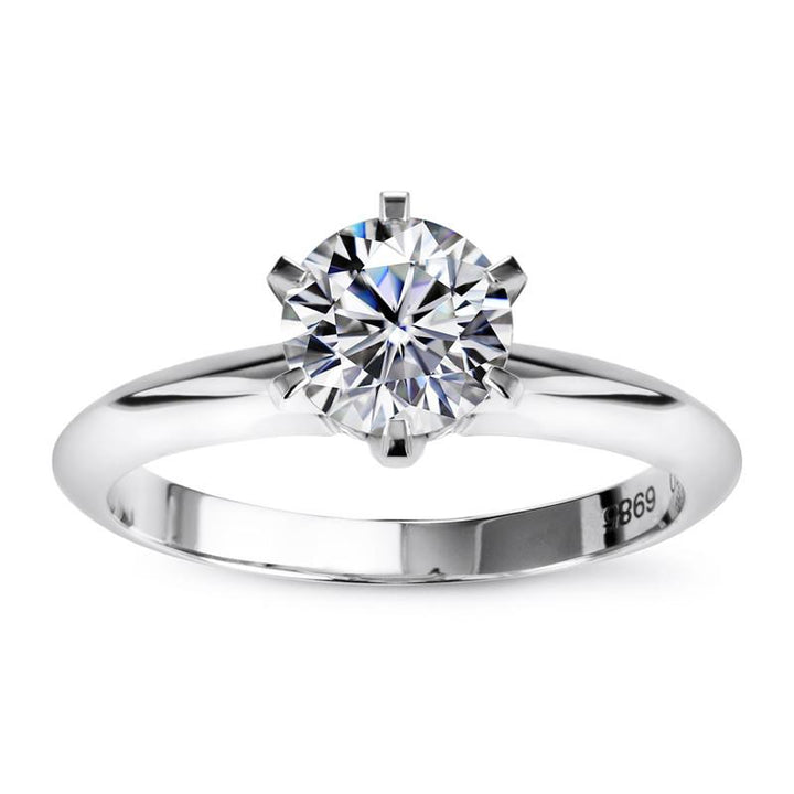 18K Gold 1.0 CT Created Diamond Ring