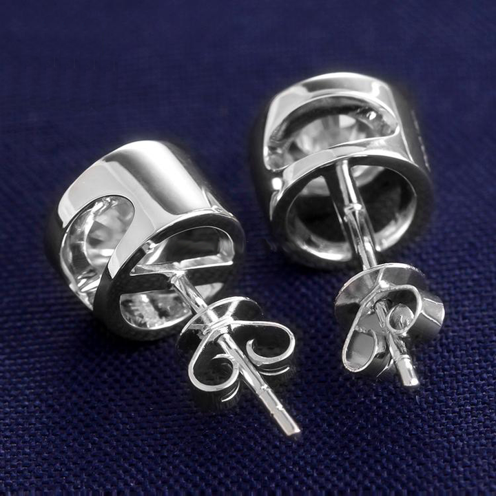 18K Gold 2 TCW Moissanite Earrings