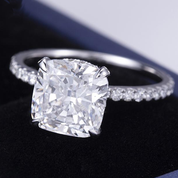 18K Gold 3.2 CT Created Diamond Ring