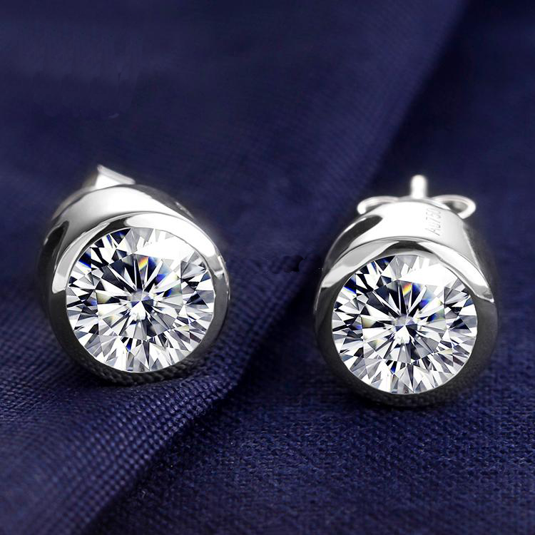 18K Gold 2 TCW Moissanite Earrings