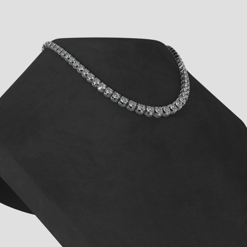 18K White Gold Diamond Necklace