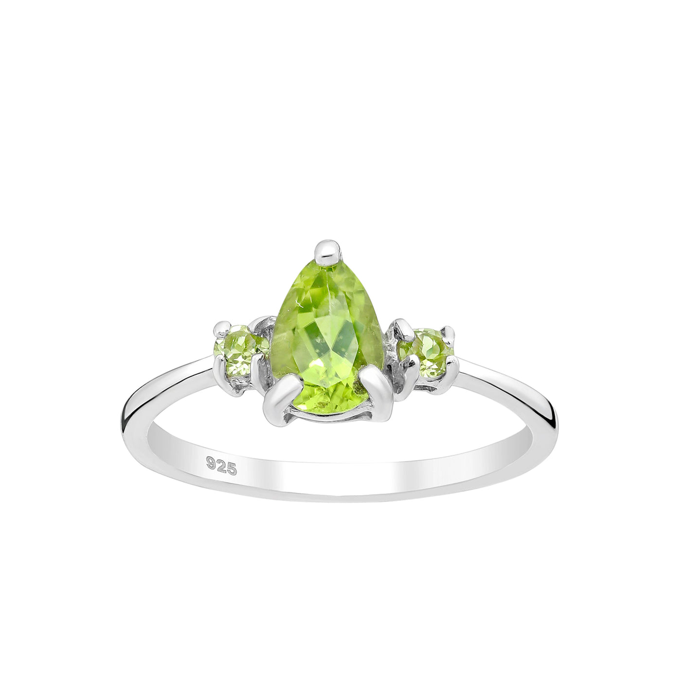 Peridot Three Stone Ring