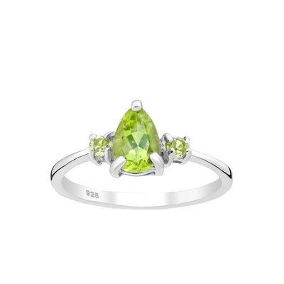 Peridot Three Stone Ring