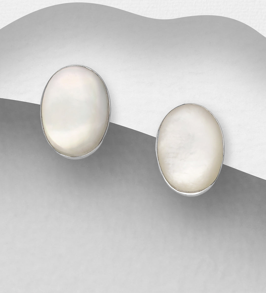 Freshwater Shell Silver Earrings