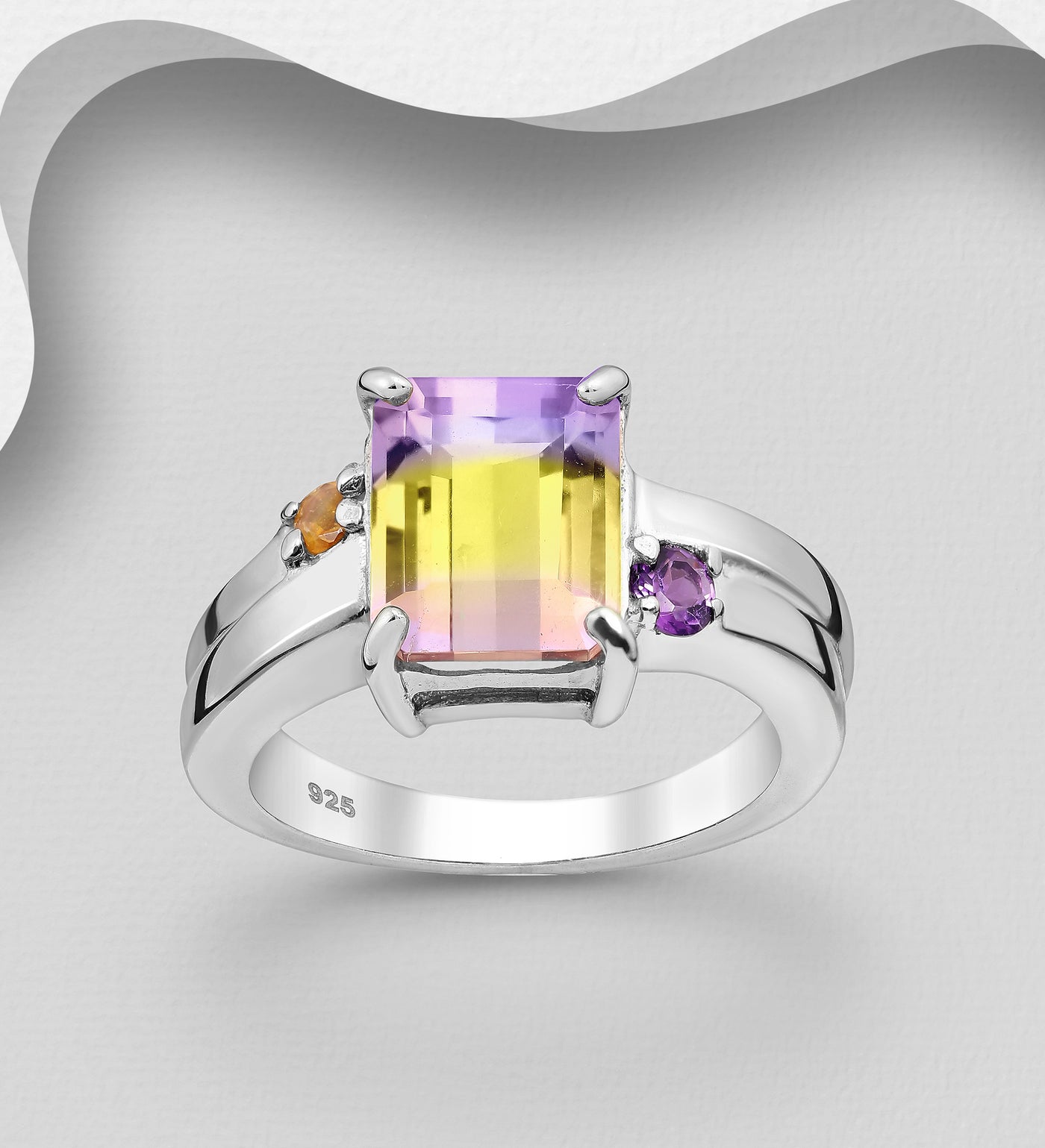 Ametrine Silver Ring