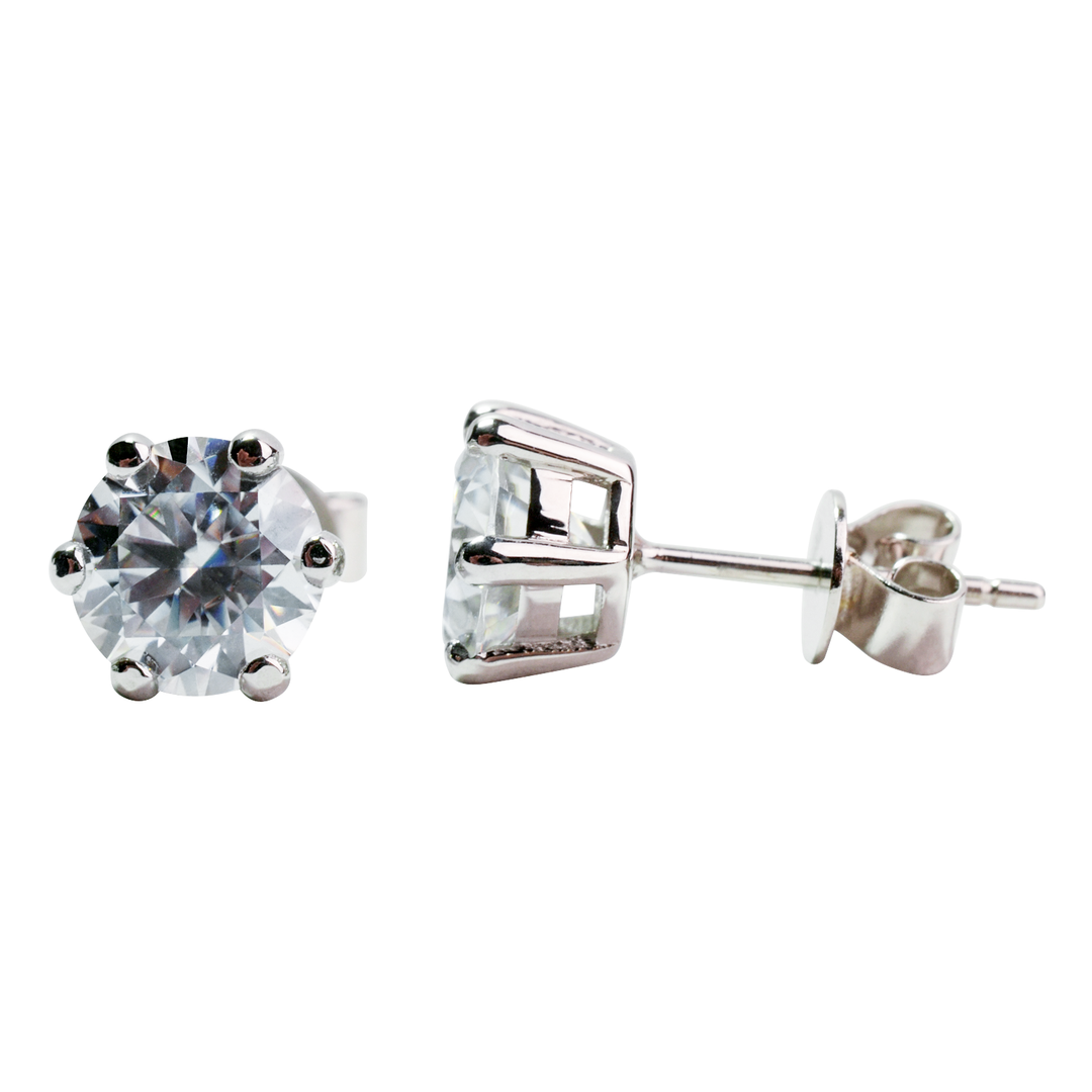 2 tcw Moissanite 18K Gold Earrings