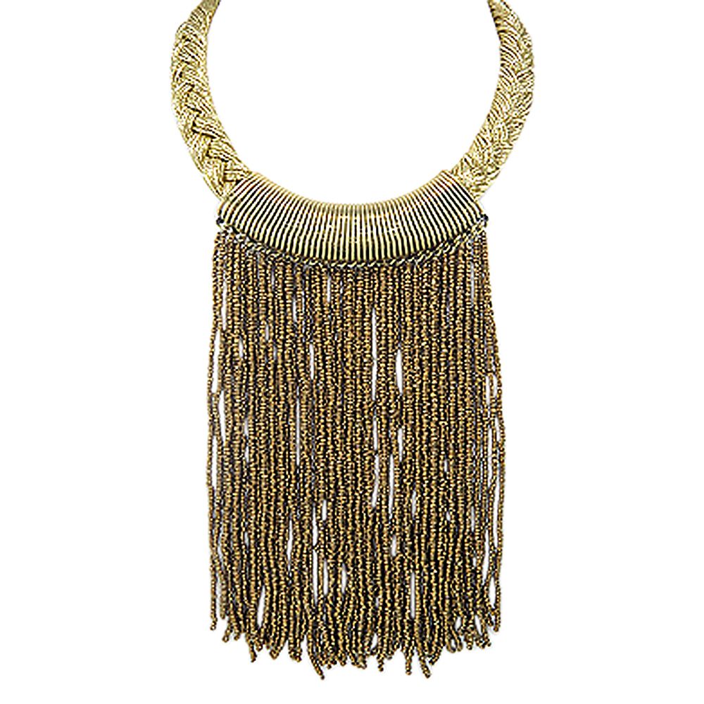 Beaded Bib Statement Necklace