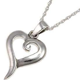 Silver Heart Pendant Necklace