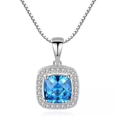 Blue Topaz Simulant Necklace