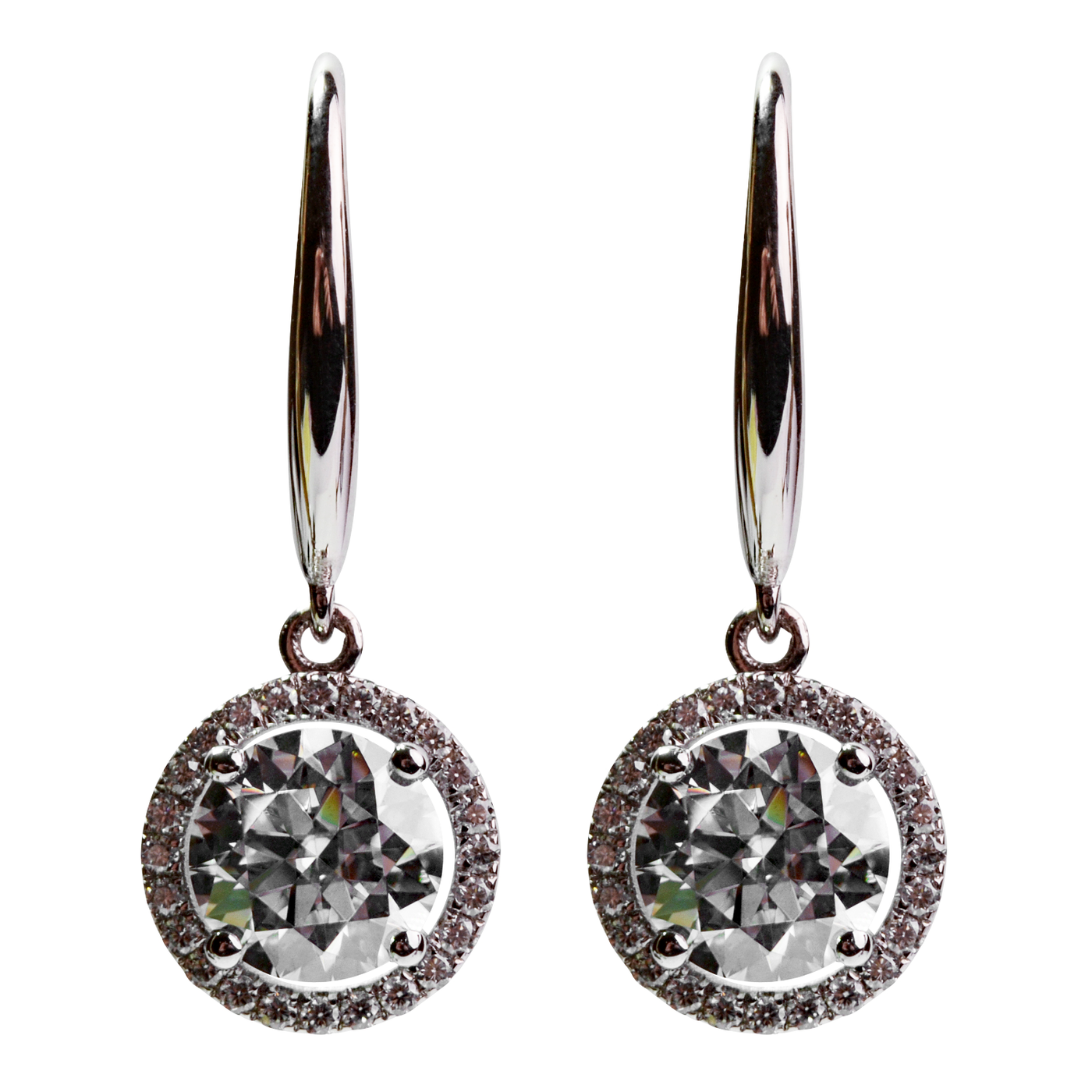 14K Gold 2 TCW Moissanite Earrings