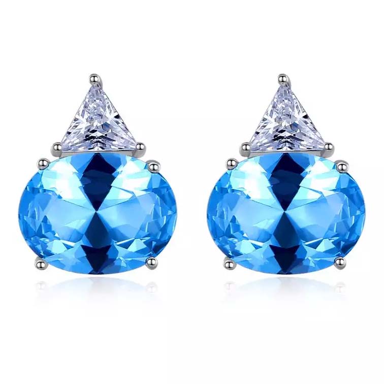 Topaz Simulant Silver Earrings