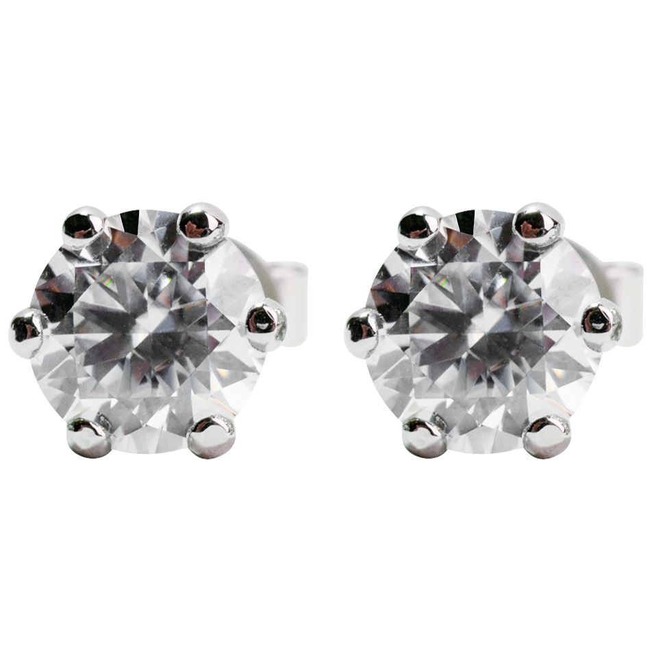 14K Gold 2 TCW Moissanite Earrings