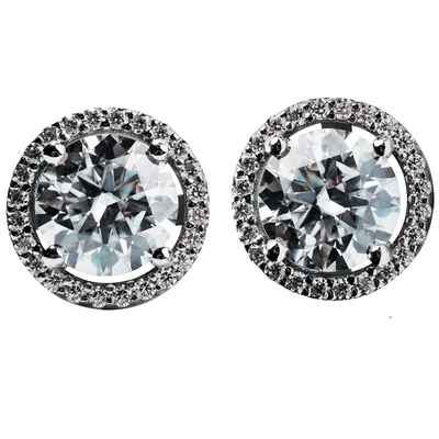 18K Gold 2 TCW Moissanite Earrings