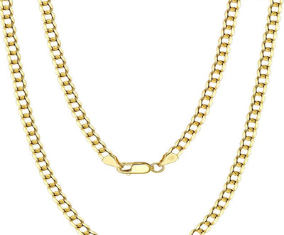 Diamond Cut Cuban Link Curb Chain 3.0 mm